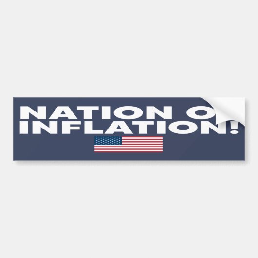 NATIE VAN DE INFLATIESTST MET U,S-Vlag Bumpersticker (Voorkant)