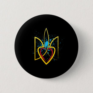 Natie Wapen Van Oekraïne Oekraïens Kiev Thuisland Ronde Button 5,7 Cm