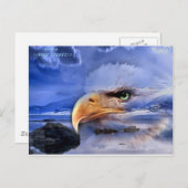 NATIEF AMERIKAANS-/WOLF-SPIRIT BRIEFKAART (Voorkant / Achterkant)