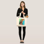 NATIEF BEAUTY #1 GROTE TOTE BAG (Voorkant (model))
