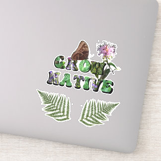"Natief kweken" met fernebladeren Sticker