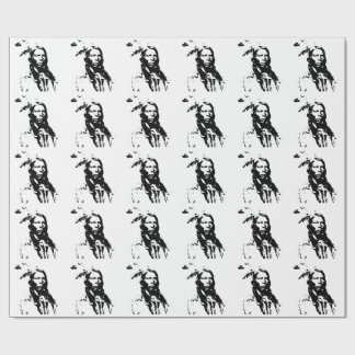 NATIEVE AMERIKAANSE CHIEF CRAZY HORSE IN BLACK EN CADEAUPAPIER