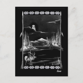 NATIEVE AMERIKAANSE COLLAGE BRIEFKAART