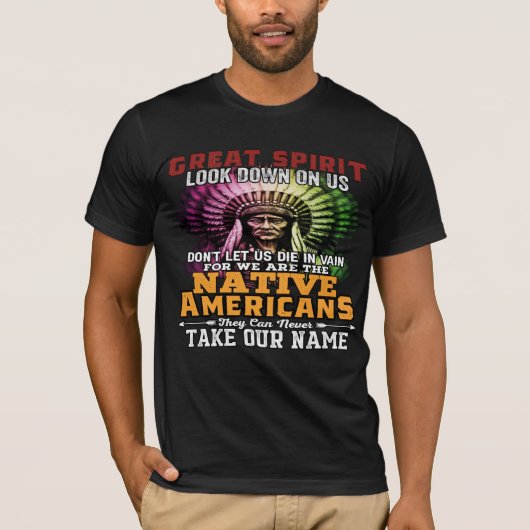 NATIEVE AMERIKAANSE geest kijkt naar ons T-shirt (Voorkant)