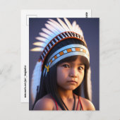 NATIEVE AMERIKAANSE INDIAANSE KUNSTMATIGE Briefkaa Briefkaart (Voorkant / Achterkant)