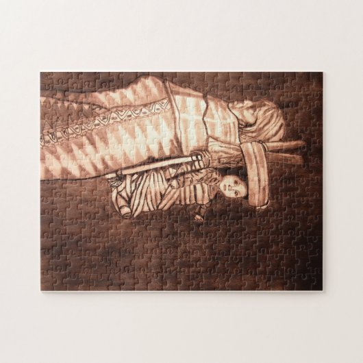 NATIEVE AMERIKAANSE MOEDER EN PAPOOSE LEGPUZZEL (Horizontaal)