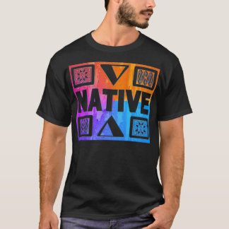 NATIEVE AMERIKAANSE NATIVE AMERICAN HAPPY NATIVE A T-SHIRT