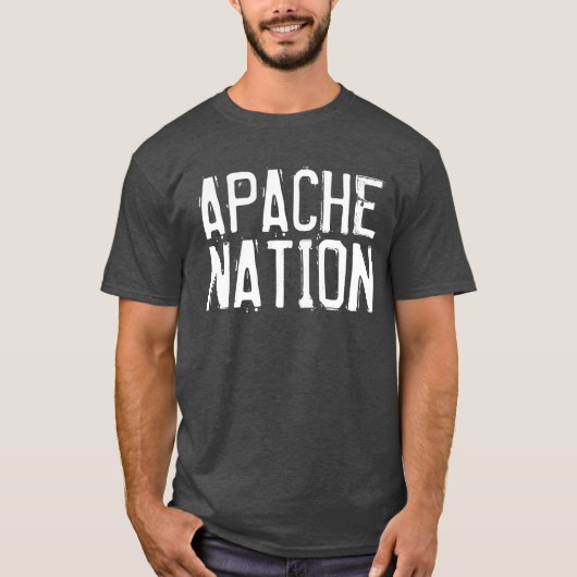 NATIEVE AMERIKAANSE T-SHIRTS, APACHE NATION T-SHIRT (Voorkant)
