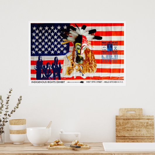 NATIEVE RECHTEN ART EXHIBIT - NEW YORK CITY POSTER (Keuken)