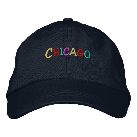 Nation_Chicago multicololf Namedrop Geborduurde Pet (Voorkant)