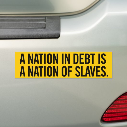 Nation of Debt Bumpersticker (Op auto)