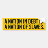 Nation of Debt Bumpersticker (Voorkant)