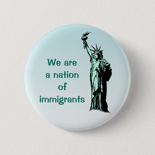 Nation of Immigrants Blue Button (Voorkant)