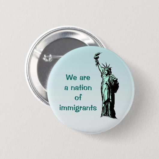 Nation of Immigrants Blue Button (Voorkant /achterkant)