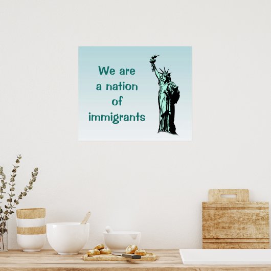 Nation of Immigrants Blue Poster (Keuken)