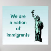 Nation of Immigrants Blue Poster (Voorkant)