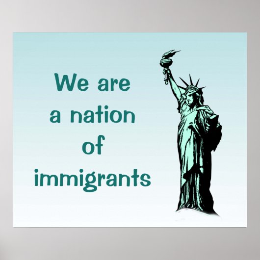 Nation of Immigrants Blue Poster (Voorkant)