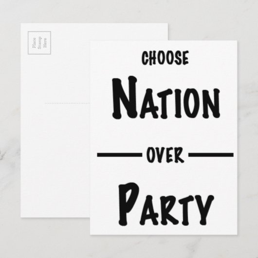 Nation over Party cadeau collectie Uitnodiging Briefkaart (Voorkant / Achterkant)
