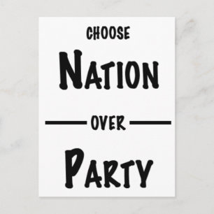 Nation over Party gift collectie Uitnodiging Briefkaart