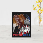 Nation Under God President Trump 2024 America Chri Kaart (Gele Bloem)