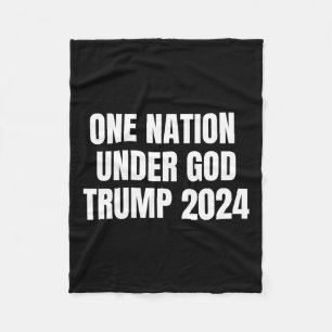 Nation Under God Trump 2024 God Amerikaanse vlag J Fleece Deken