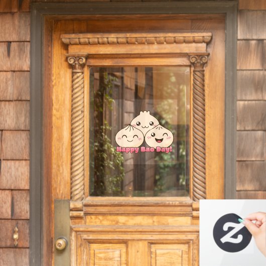 Nationaal Bao Day T-shirt Raamsticker (Huis Deur)