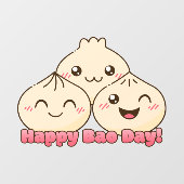 Nationaal Bao Day T-shirt Raamsticker (Vel)