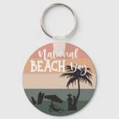 Nationaal beach Day-teken Sleutelhanger (Voorkant)