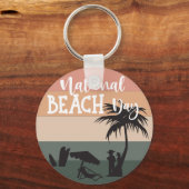 Nationaal beach Day-teken Sleutelhanger (Achterkant)