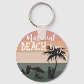 Nationaal beach Day-teken Sleutelhanger (Achterkant)
