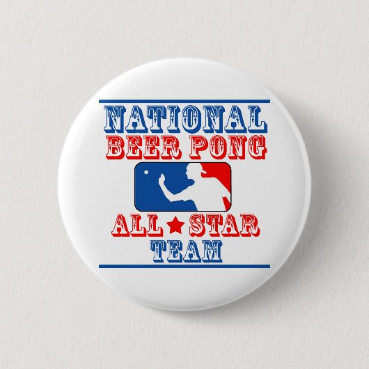 Nationaal Beer Pong-team Ronde Button 5,7 Cm (Voorkant)