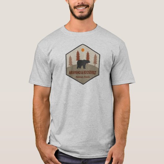 Nationaal Beer van Bossen van Arapaho en Roosevelt T-shirt (Voorkant)