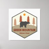 Nationaal Beer voor de bossen van het groene geber Canvas Afdruk (Voorkant)