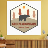 Nationaal Beer voor de bossen van het groene geber Canvas Afdruk (Insitu (Woonkamer))