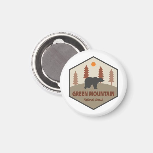 Nationaal Beer voor de bossen van het groene geber Magneet (Voorkant / Achterkant)