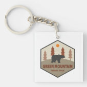 Nationaal Beer voor de bossen van het groene geber Sleutelhanger (voorkant)