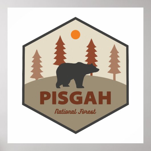 Nationaal Beer voor de bossen van Pisgah Poster (Voorkant)