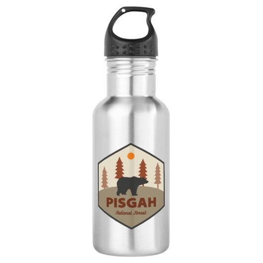 Nationaal Beer voor de bossen van Pisgah Waterfles (Voorkant)