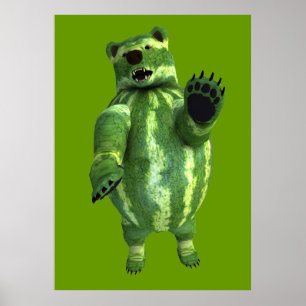 Nationaal Beer watermeloendag Poster