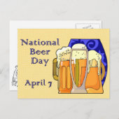 Nationaal Bier Dag 7 April Briefkaart (Voorkant / Achterkant)