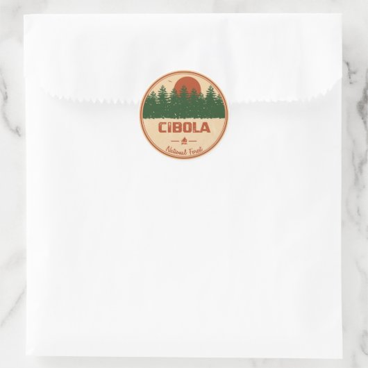 Nationaal bos Cibola Ronde Sticker (Tas)
