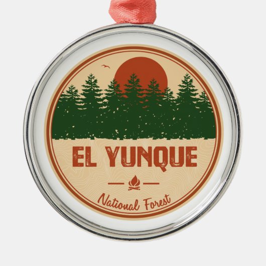 Nationaal bos El Yunque Metalen Ornament (Voorkant)
