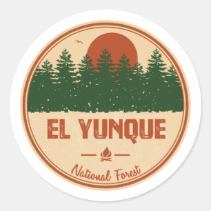 Nationaal bos El Yunque Ronde Sticker