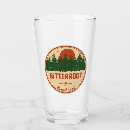 Nationaal bos met bitterwortel glas (Voorkant)