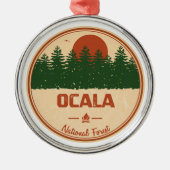 Nationaal bos Ocala Metalen Ornament (Voorkant)