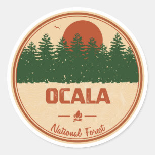 Nationaal bos Ocala Ronde Sticker