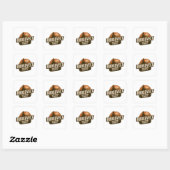Nationaal bos Retro Roosevelt Vierkante Sticker (Vel)