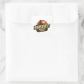 Nationaal bos Retro Roosevelt Vierkante Sticker (Tas)