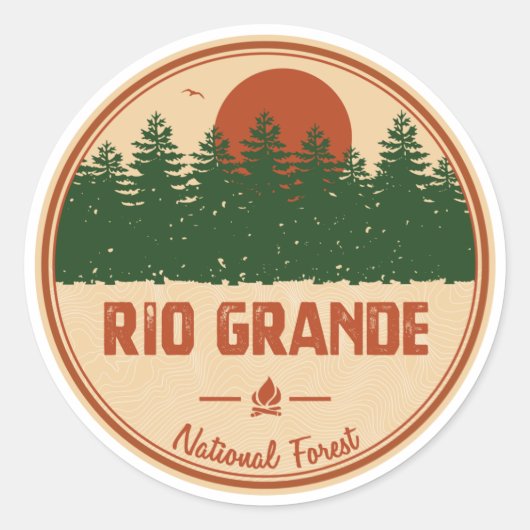 Nationaal bos Rio Grande Ronde Sticker (Voorkant)