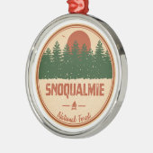 Nationaal bos Snoqualmie Metalen Ornament (Links)